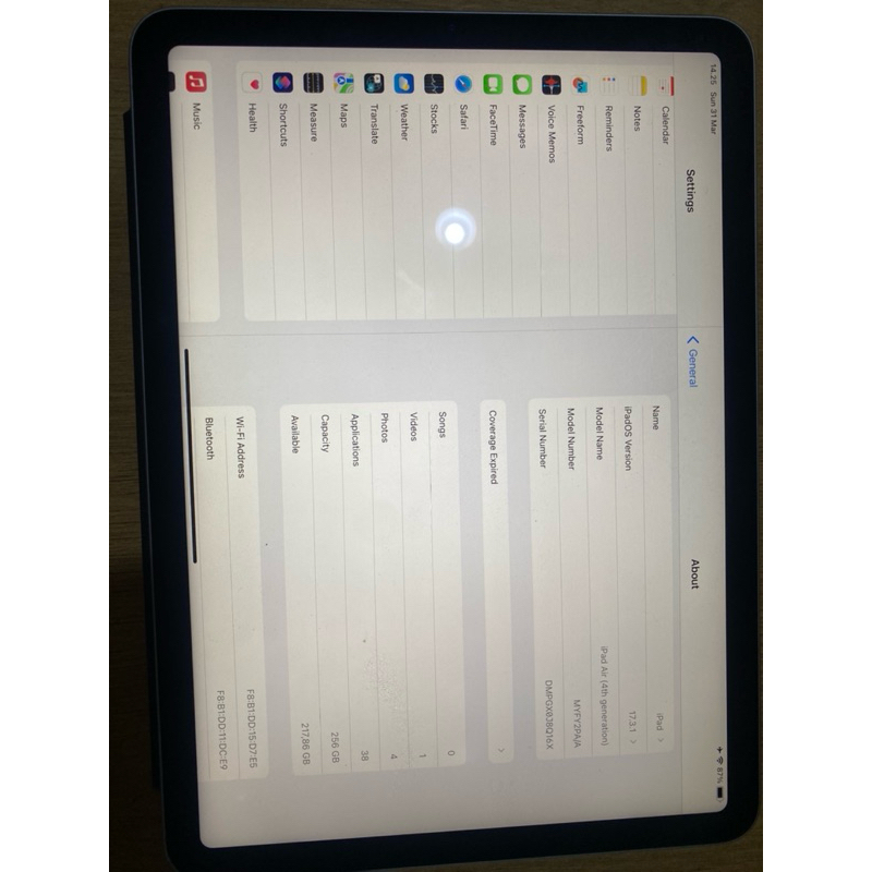 ipad air 4th gen 256gb wifi only skyblue.