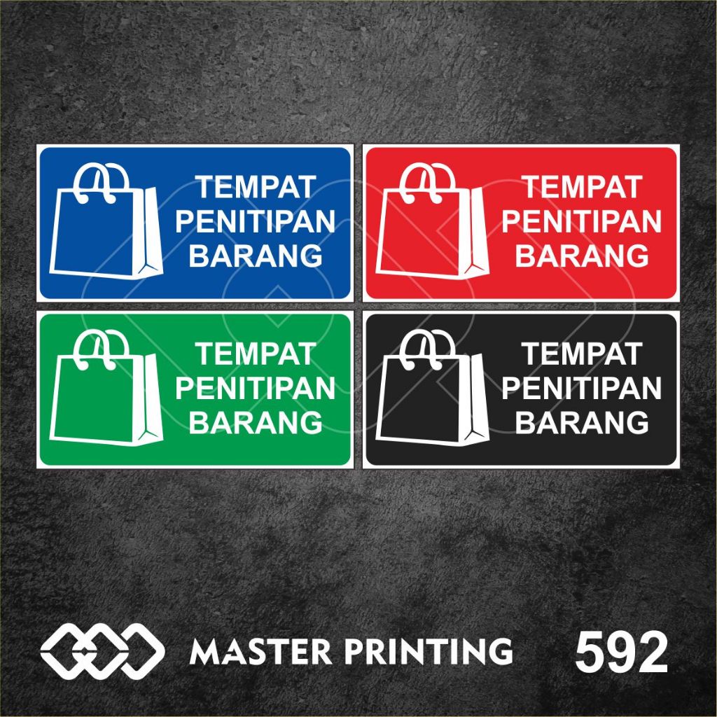 

592 - Stiker Tempat Penitipan Barang, Sticker Vinyl, Premium, Tahan Air, Termurah, dan Bisa Custom