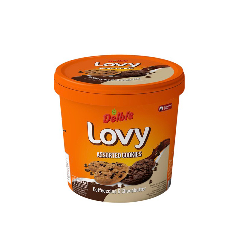 

Delbi’s lovy assorted cookies coffecino & chocobutter bucket 280 g