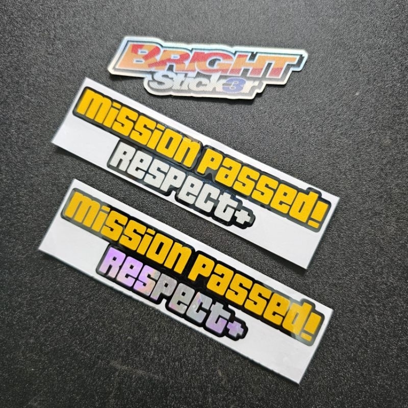 

Sticker Stiker Missio Passed Respect Cutting