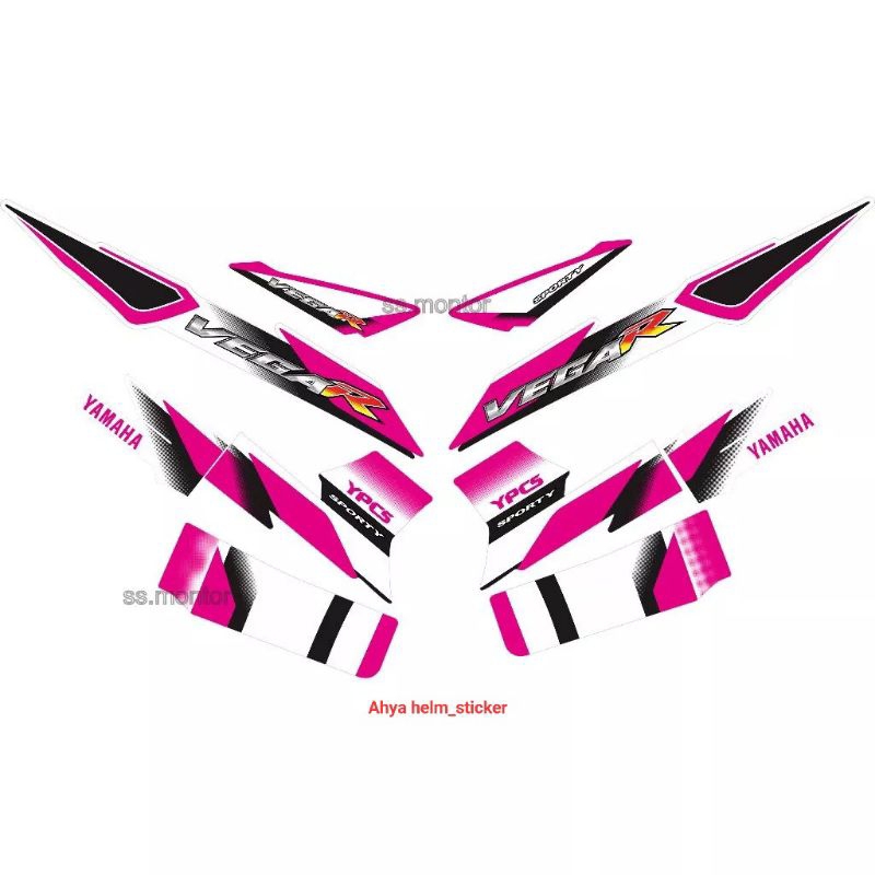 Sticker striping motor yamaha vega r lama custom model fiz r 2002 printing cutting tahan pernis
