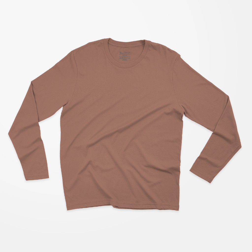 Blank T-shirt Long Sleeve Terracotta (Kaos Polos Terracotta)