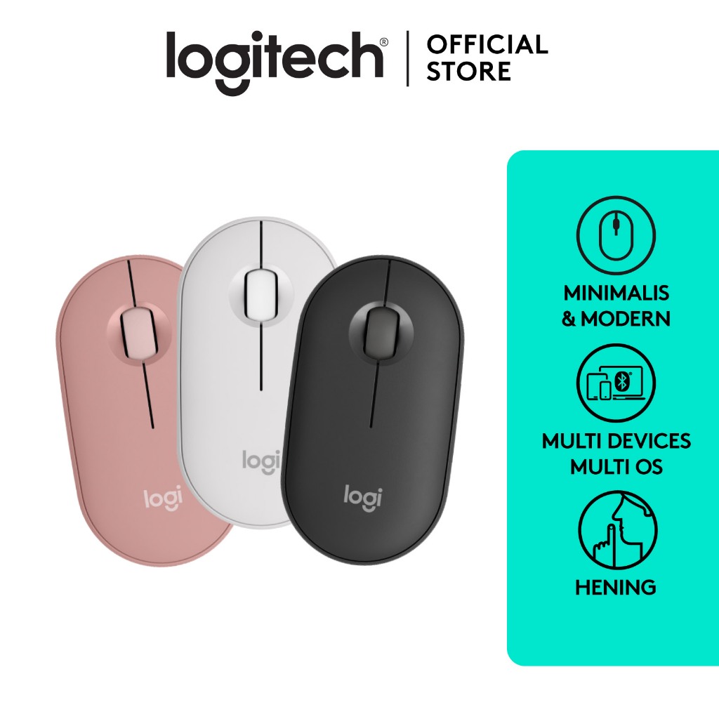 Logitech Pebble 2 M350s Mouse Wireless Bluetooth Slim Silent