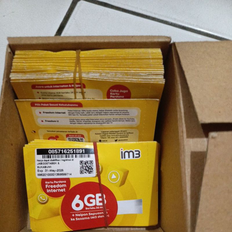 perdana Indosat 6gb exp 2025