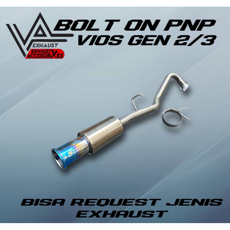 Kenalpot racing mobil vios BOLT ON MOBIL VIOS GEN 2/3 PNP TINGGAL BAUT