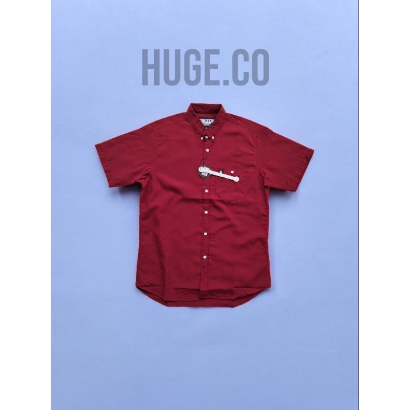 KEMEJA PENDEK POLOS ORIGINAL - KEMEJA MATICK REDBLITS - KEMEJA POLOS PENDEK - KEMEJA PREMIUM