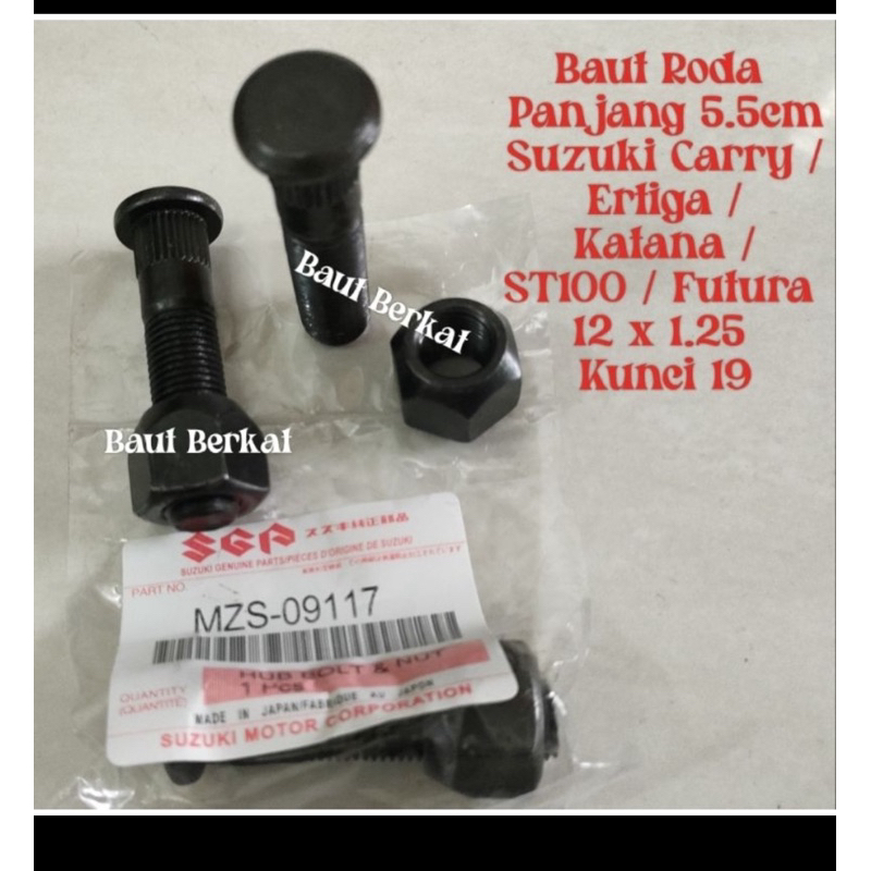 baut roda mur carry panjang ertiga futura katana panjang 5.5cm baut roda panjang carry baut roda pan