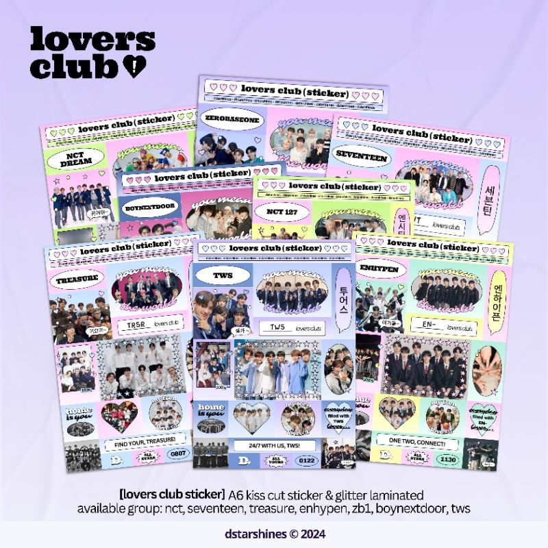 

[ready stock] lovers club sticker – by dstarshines