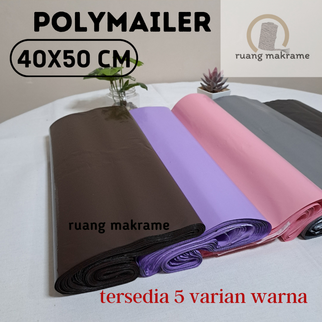 

[25 lembar] polymailer plastik packing polymailer 40x50 cm LDPE glossy warna kantong packing online shop