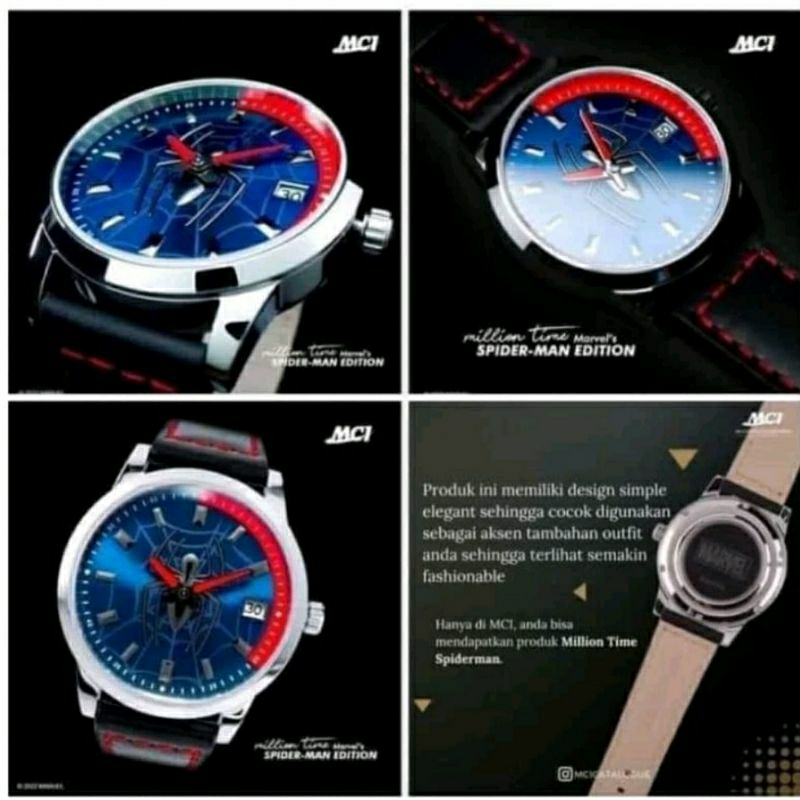 Jam Spiderman segel original MCI 100% Promo
