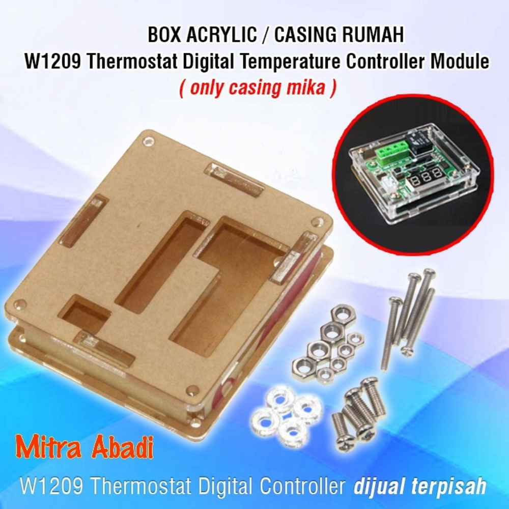 Box Acrylic / Casing Rumah W1209 Thermostat Digital Temperature Modul