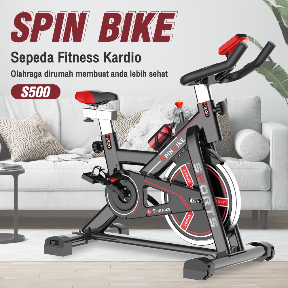 HTD Sport Sepeda Statis Spin Bike Cardio Sepeda Olahraga Adjustable