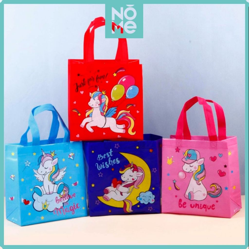 

1 LUSIN TAS SOUVENIR ANAK ANEKA MOTIF 6 & 12 PCS | TAS ULANG TAHUN ANAK, Tas Natal , Tas Hampers | GOODIE BAG