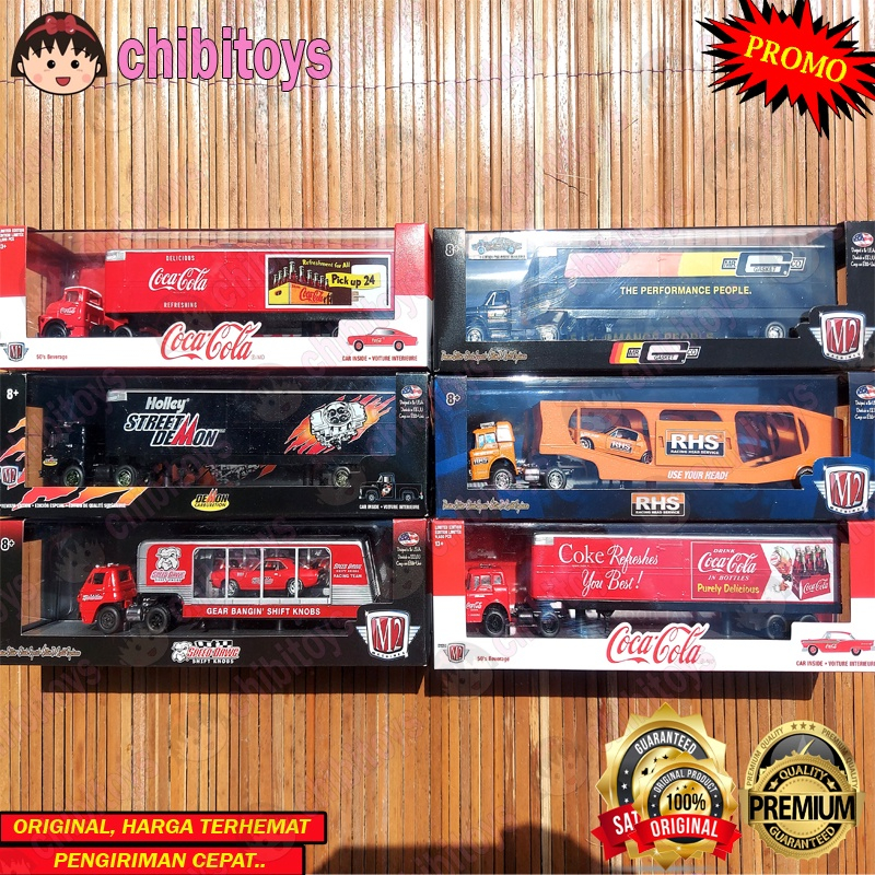M2 PROMO AUTO HAULER COCA COLA 1957 DODGE L600 COE CHARGER 1957 1964 1970 FORD C600 C950 FAIRLANE 19