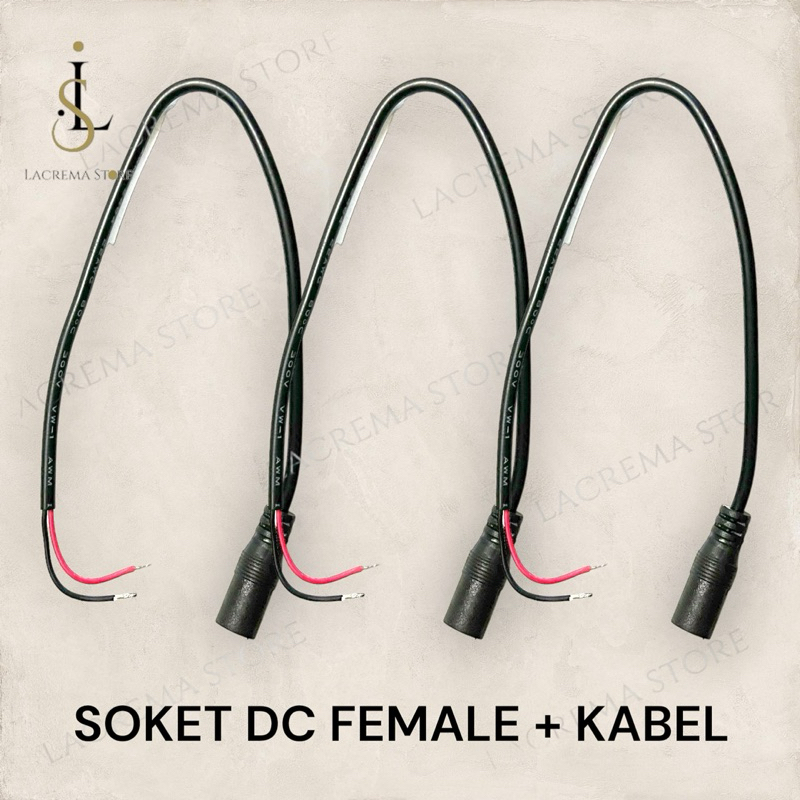 SOKET DC FEMALE + KABEL BUNTUNG JEK DC FEMALE + KABEL BUNTUNG