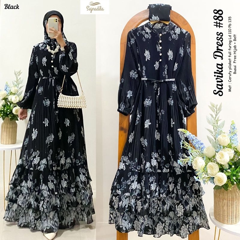 MOCA Savika Dress Motif SGD Meong Solo