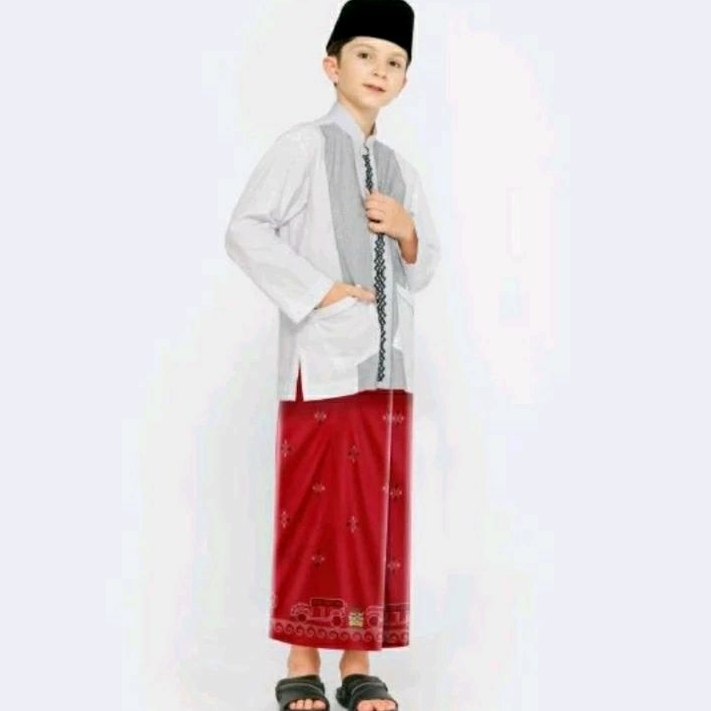 Sarung Anak Putra Batik Donggala Atlas Junior SD SMP Khitan Bali Original