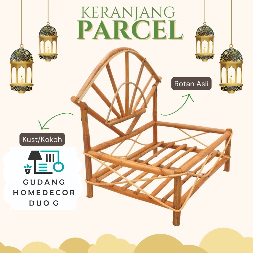 KERANJANG PARCEL 1 TINGKAT  HAMPERS IDUL FITRI LEBARAN NATAL