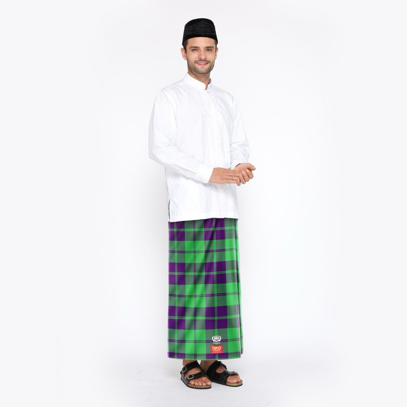 Sarung BHS Excellent Gold Motif E51 KDT Hijau Ungu