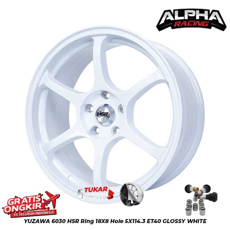 Velg Racing Ring 18 Putih Hsr Yuzawa Inova Zenix Xpander Crv Hrv Brv Rush Terios Dll