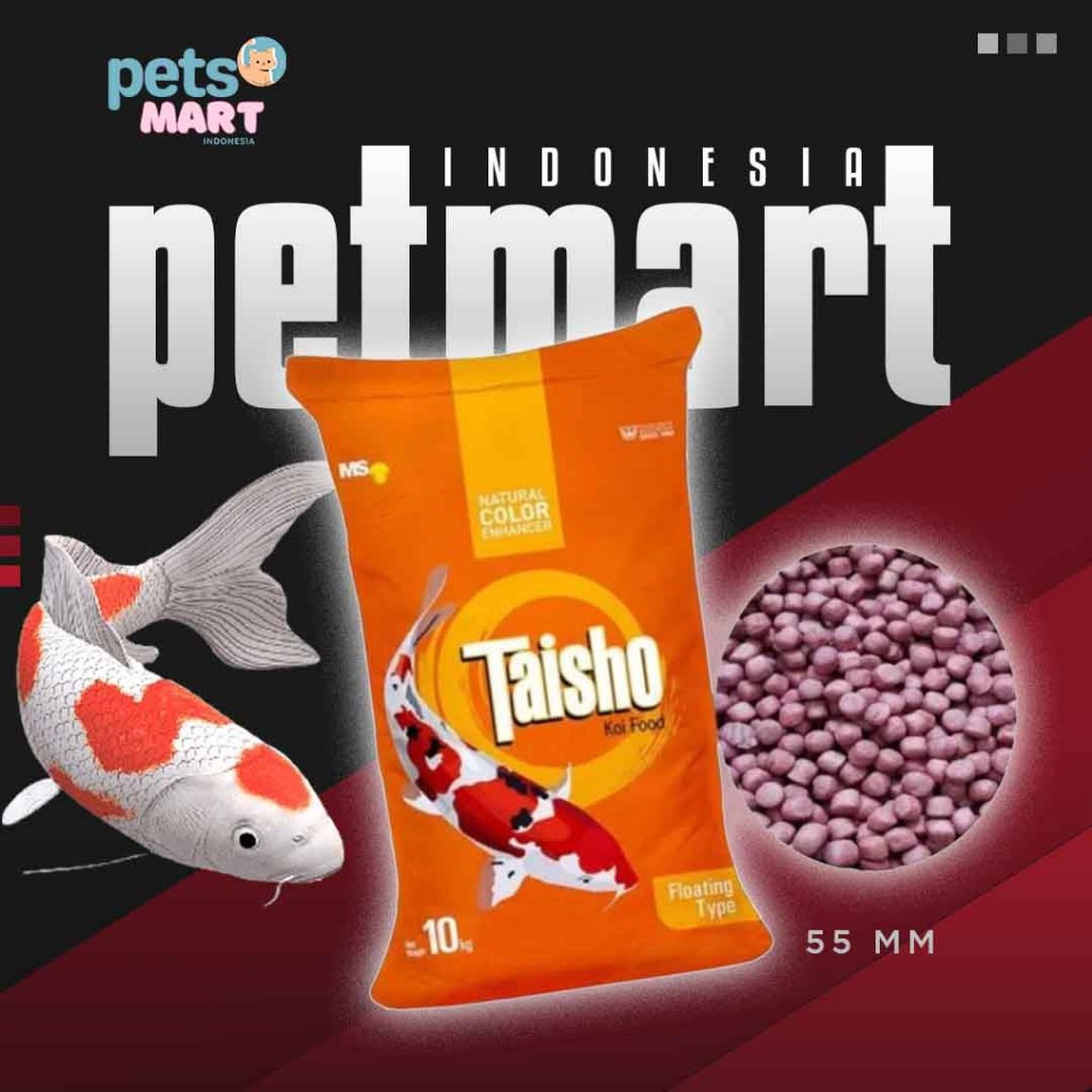Pakan Ikan Koi TAISHO 10KG Ukuran 5 mm TAISHO MERAH