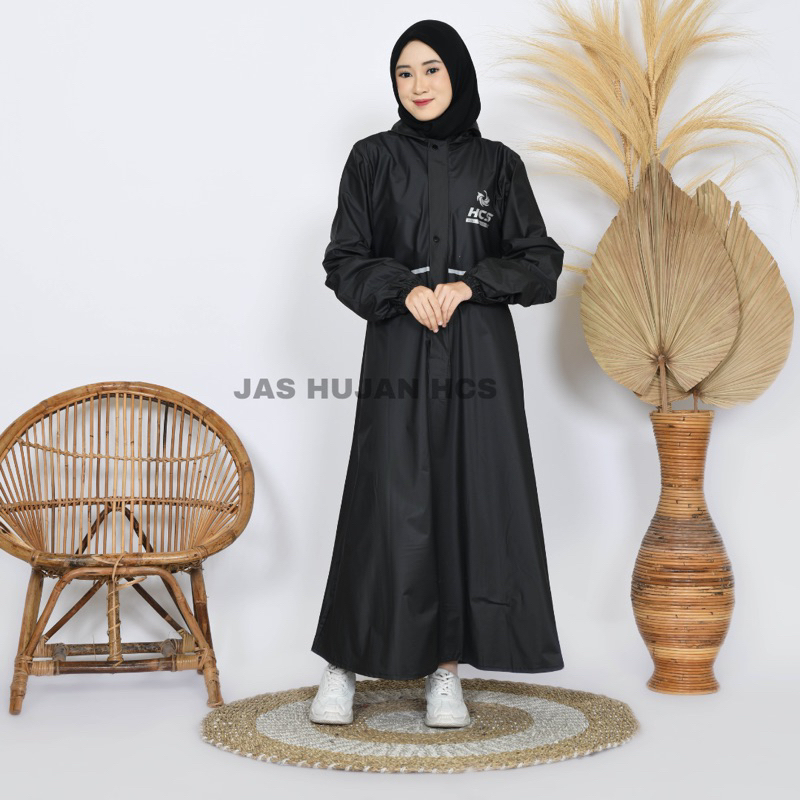 HCS GAMIS JAS HUJAN, RAINCOAT Wanita Terbaik By HCS Anti Rembes Mocca-2