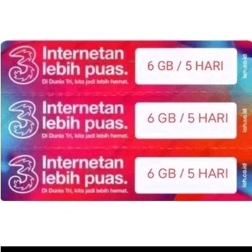 Voucher Tri 6GB 5hari