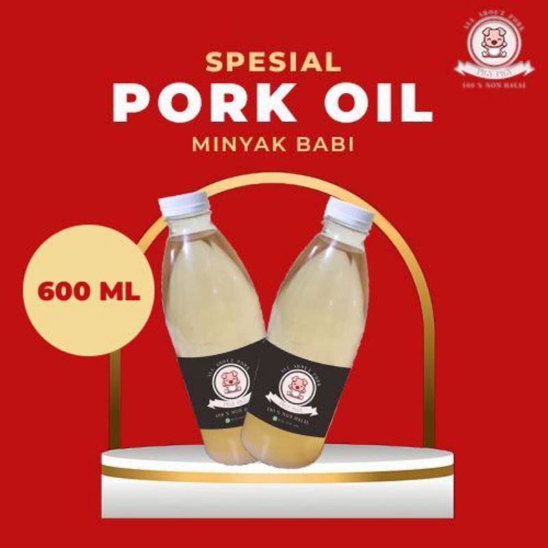 

Minyak Babi / Minyak Babi 600 ML / Pork Oil | 100% minyak babi murni tanpa campuran