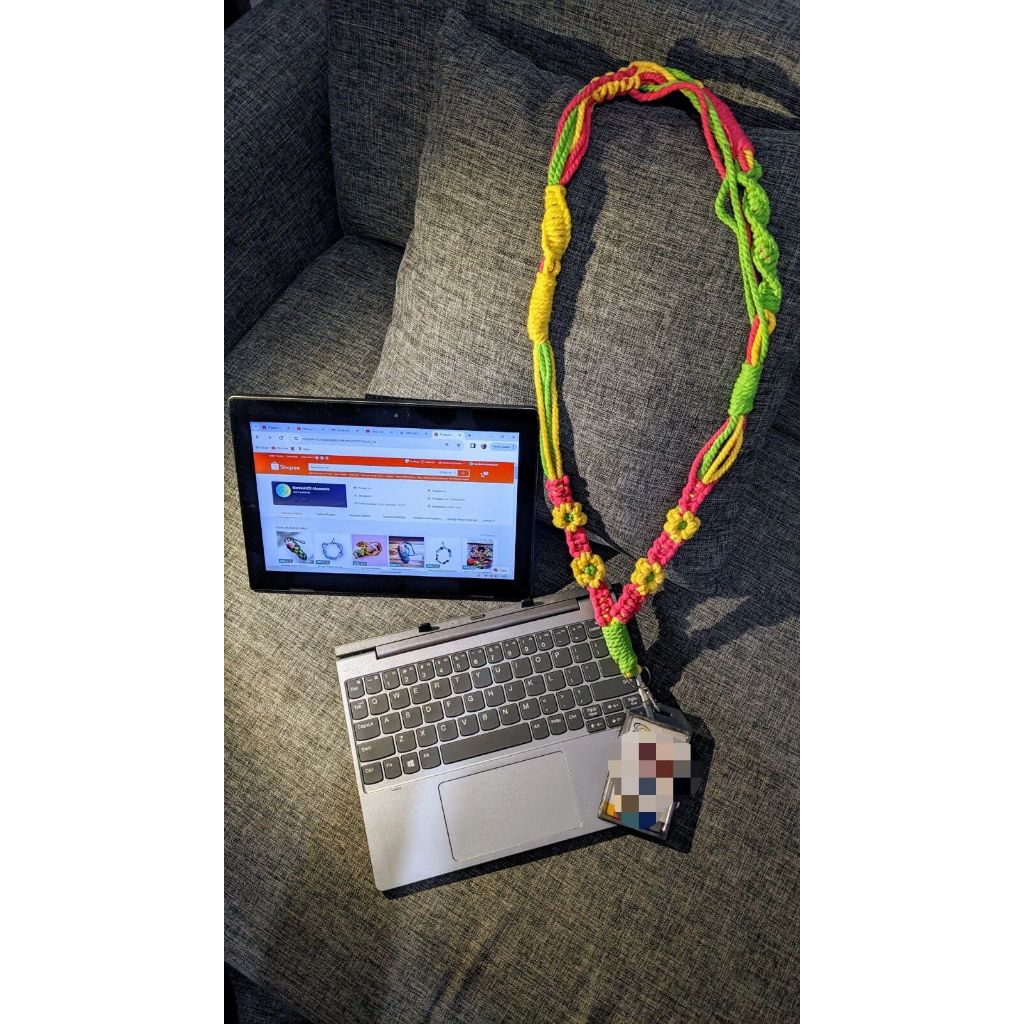 

Tali Lanyard Macrame/Card Holder/Name Tag/Strap Name Tag ID