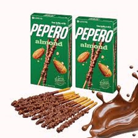 

Lotte Almond Pepero - Biskuit Salut Cokelat Dan Kacang Almond 32gr