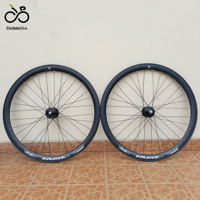 Wheelset ARAYA KS40 700c X Hub Ardently Loncer murah