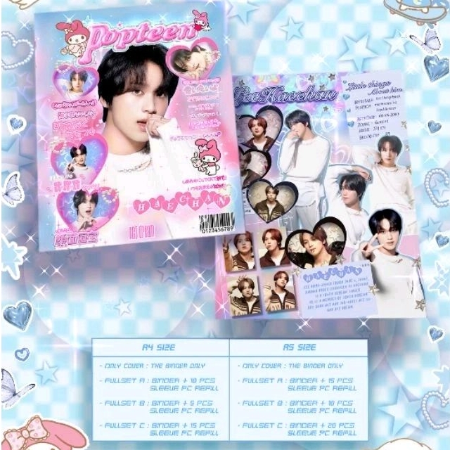 Haechan Photocard Binder popteen & GQ Magz Blue Ver. A4 & A5