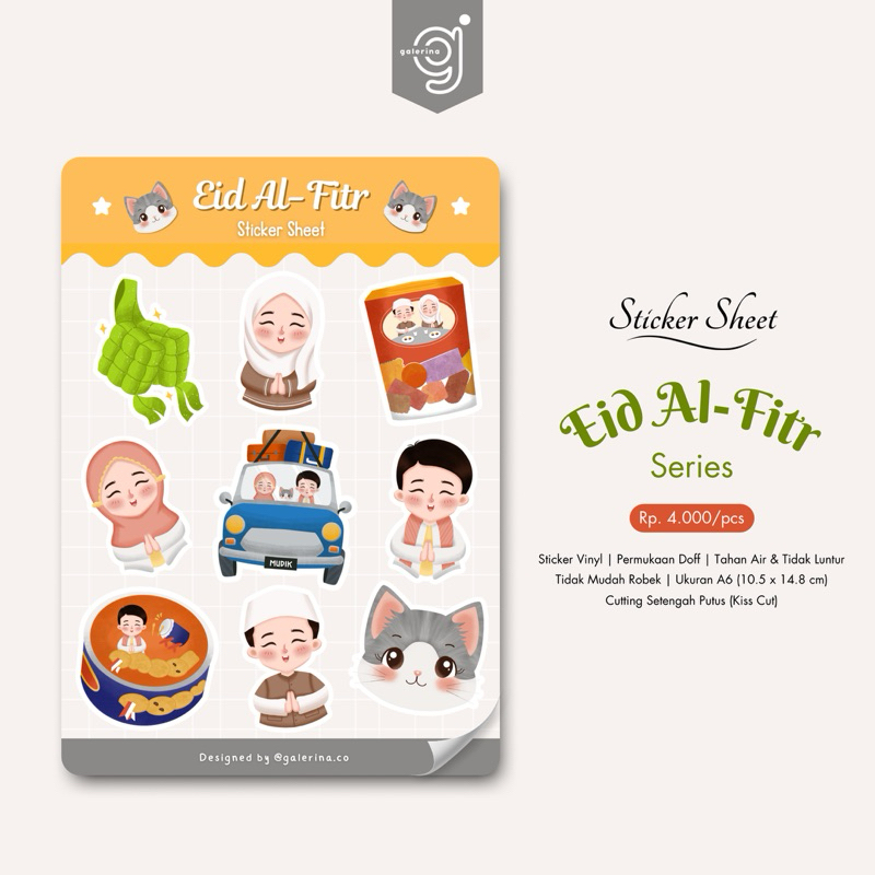 

Sticker Sheet Eid Al-Fitr Series Sticker Lebaran Idul Fitri