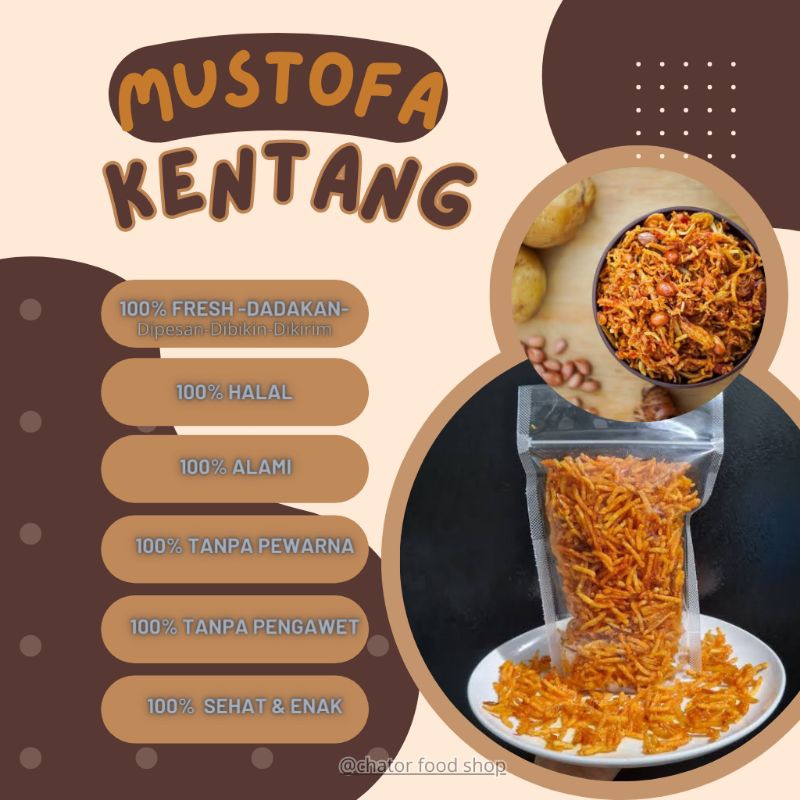 

KENTANG KERING MUSTOFA /MUSTOFA KENTANG/ KENTANG MUSTOFA PEDAS MANIS Mustofa Kentang/ Kentang Mustofa Pedas Manis 500 gram, Mustofa Kentang renyah gurih manis pedas