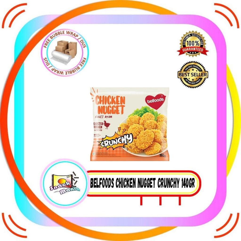 

Belfoods Chicken Nugget Crunchy Bubble Crumb 140 gr Nuget Ayam Krispi