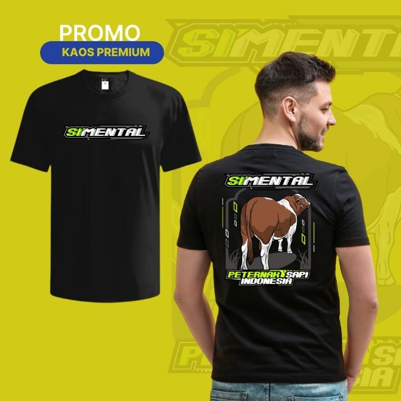 KAOS SAPI KEREN SIMENTAL peternak indonesia hitam