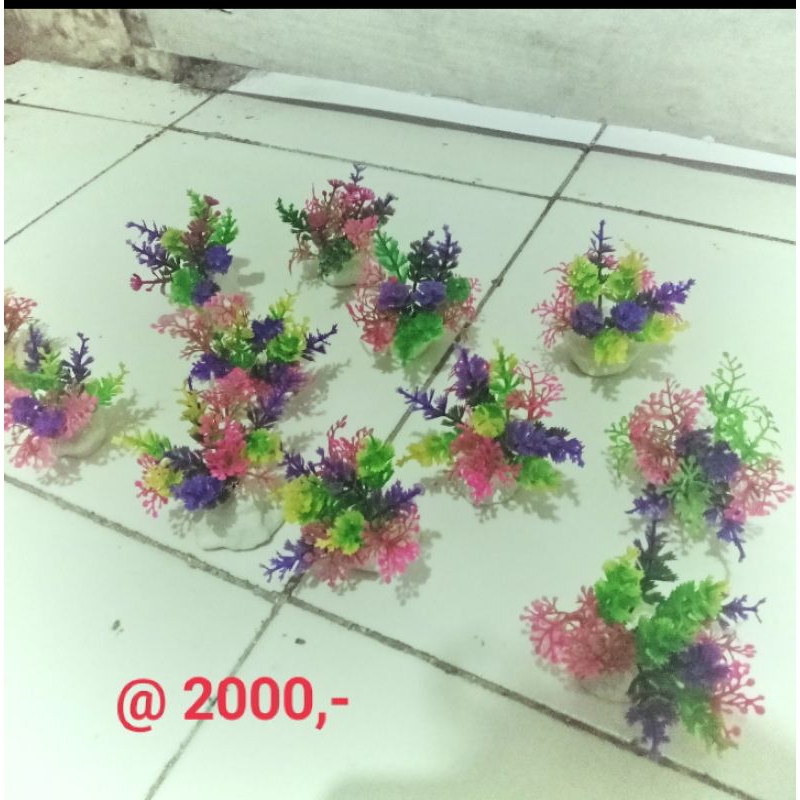 ornamen aquarium/tumbuhan plastik/tanaman artificial
