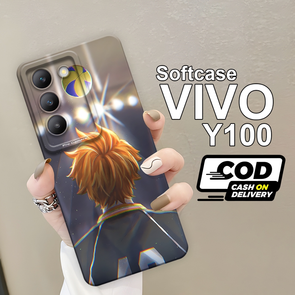 Softcase VIVO Y100 5G Terbaru {PAR47} Fashion Anime Haikyuu Bola Poli Case Anti Slip Casing Keren So