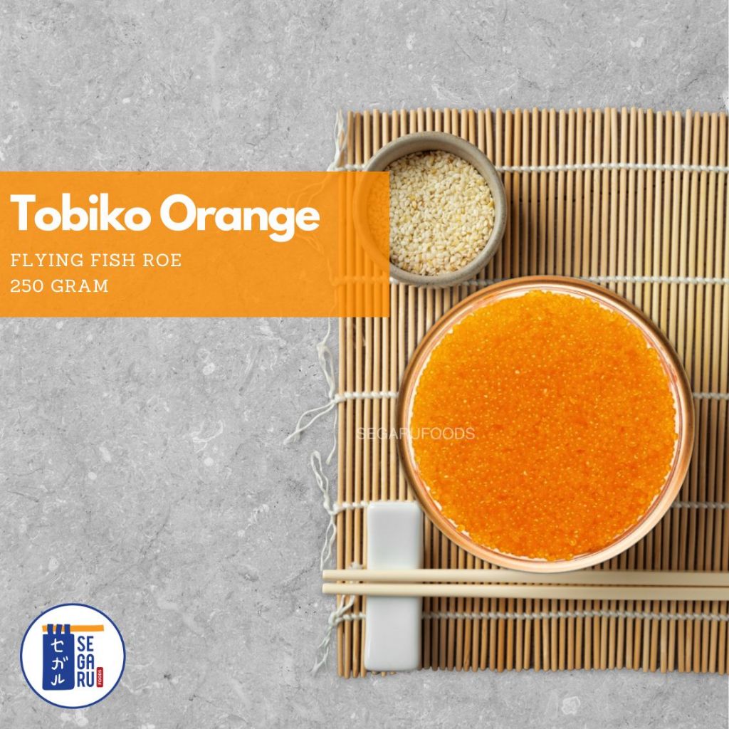 

Tobiko Orange Flying Fish Roe | Telur Ikan Sushi Halal 250 gram