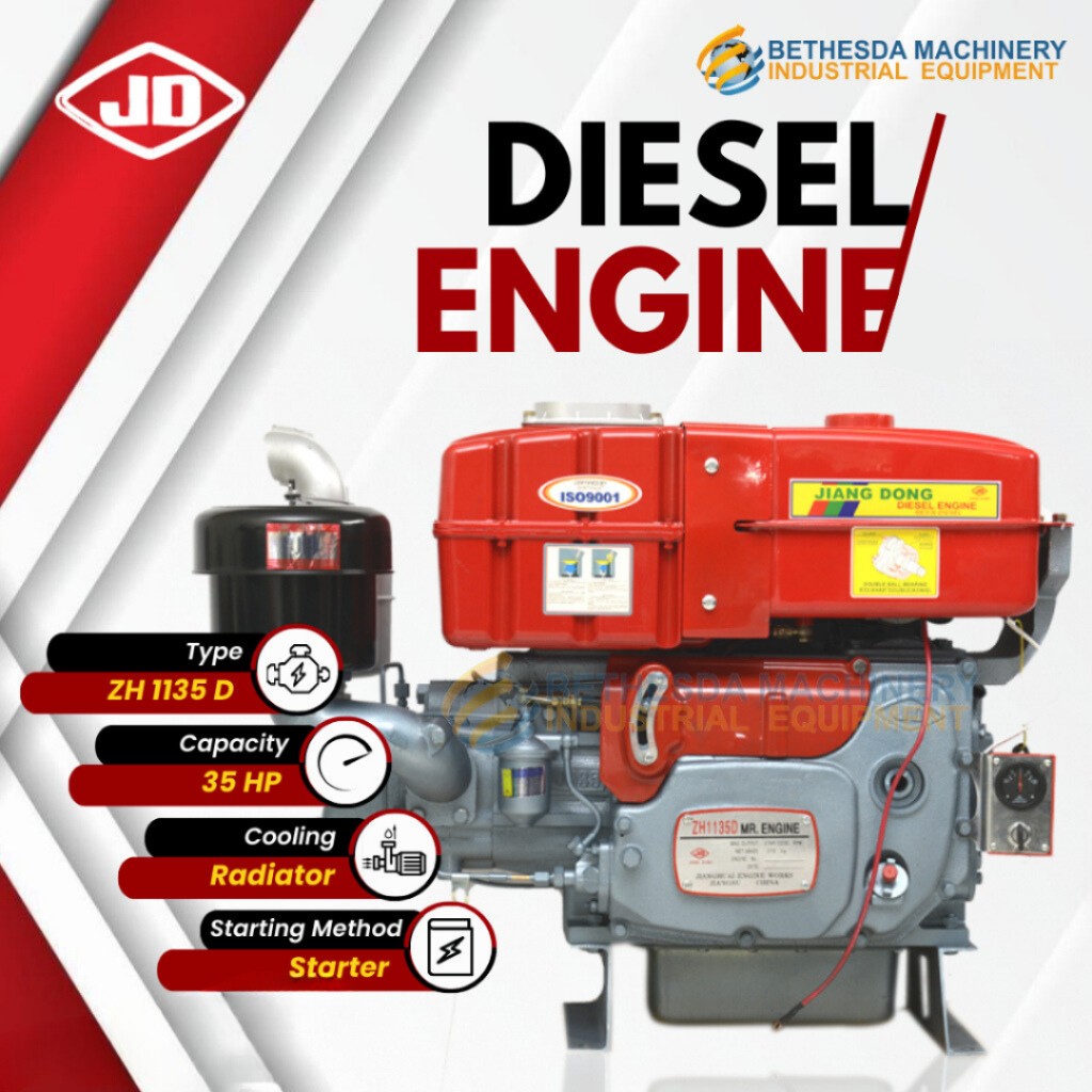 MESIN STATER JIANGDONG ZH 1135 D - 35 PK 35 HP DIESEL