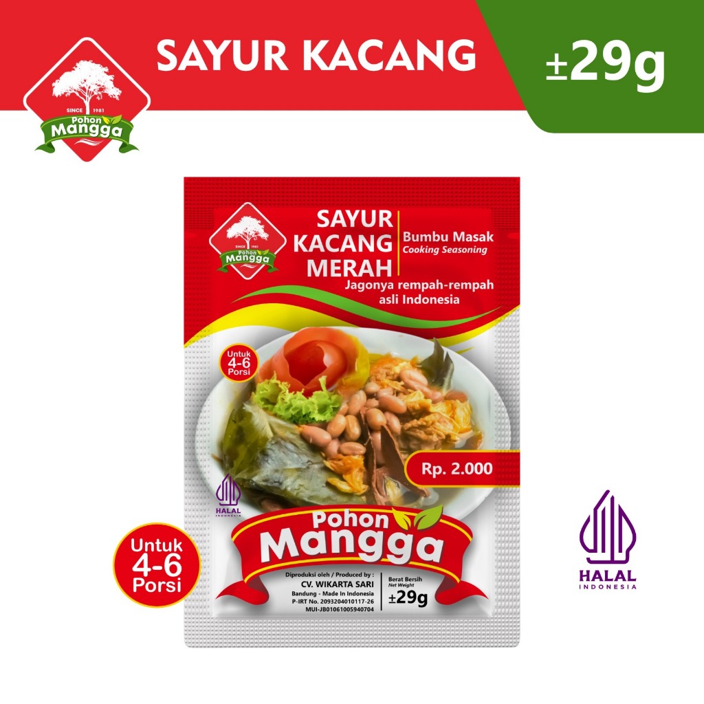 

Bumbu Sayur Kacang Merah Cap Pohon Mangga