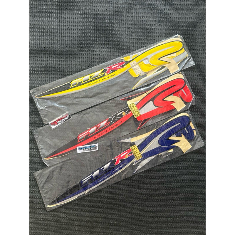 Stripping body set Yamaha Fizr Caltex Warna kuning Orange biru