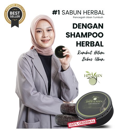 Sabun penghitam rambut uban HITAMIN ID pencegah rambut uban ampuh original