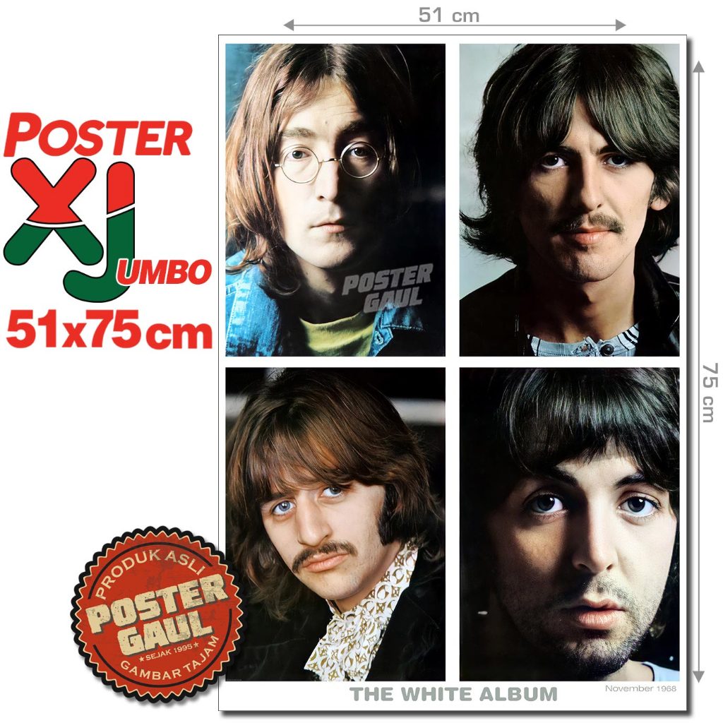 Poster XJumbo THE BEATLES : WHITE ALBUM #XJFJP533 - size 51 x 75 cm