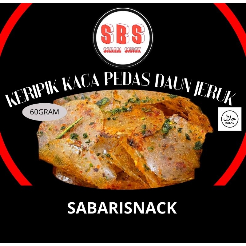 

SABARISNACK 60GRAM CEMILAN SNACK KERIPIK KACA PEDAS DAUN JERUK MANTAP