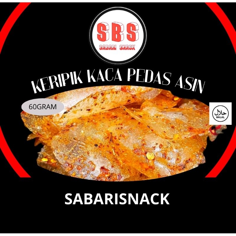 

SABARISNACK 60GRAM CEMILAN SNACK KERIPIK KACA PEDAS ASIN MANTAP