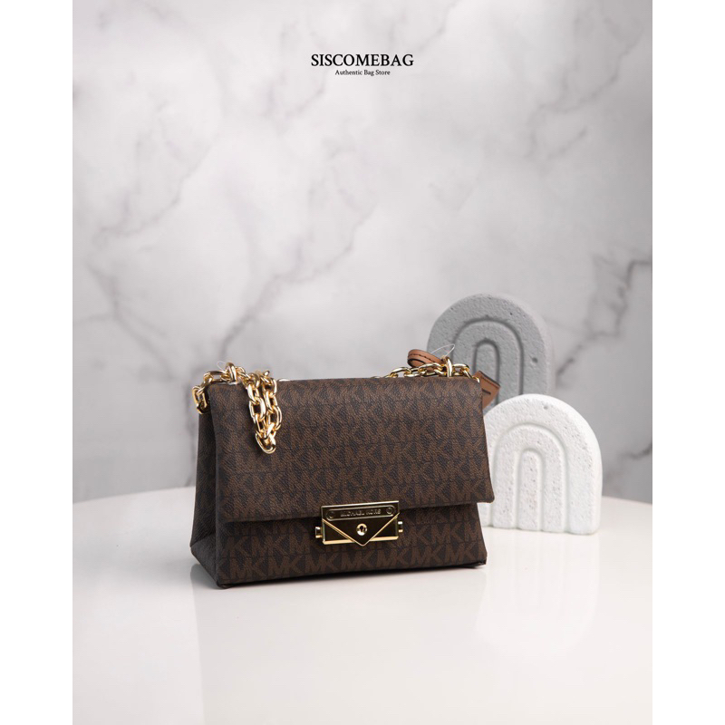 MK cece small convertible flap crossbody brown