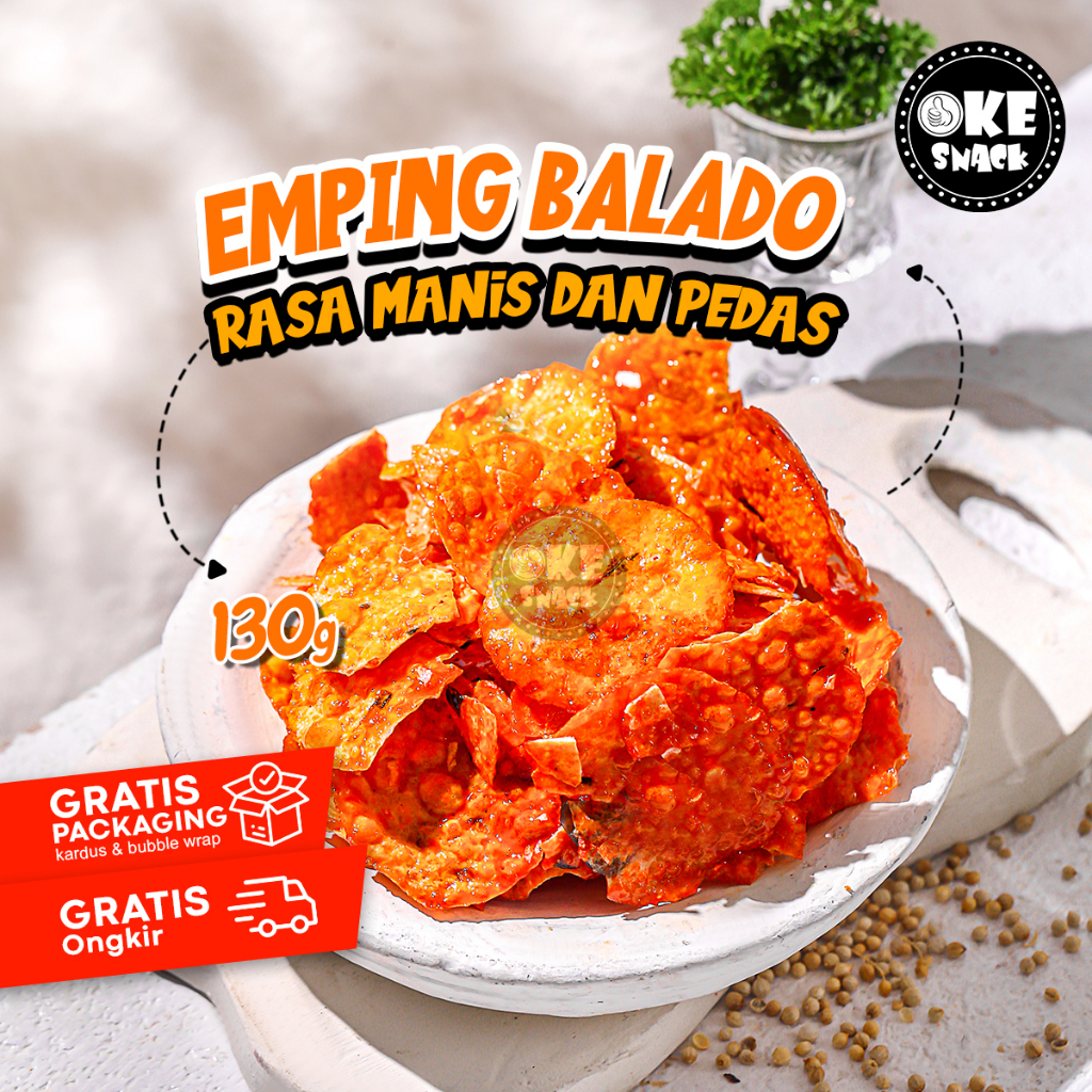 

Emping Balado 130g | Emping Balado Melinjo Balado