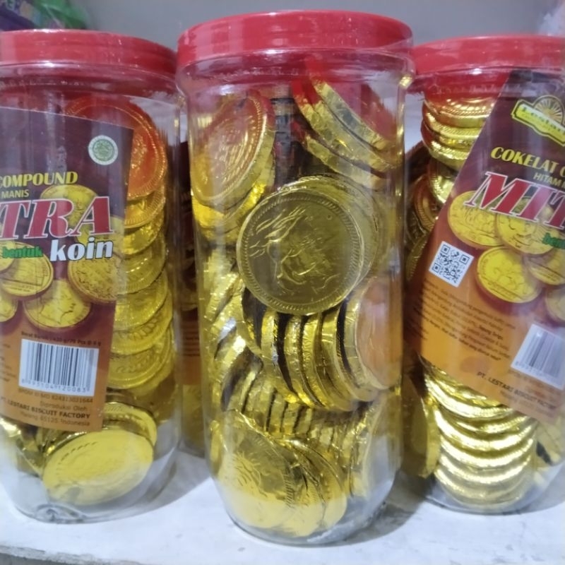 

2 Toples Coklat Compound Mitra Hitam Manis Bentuk Coin