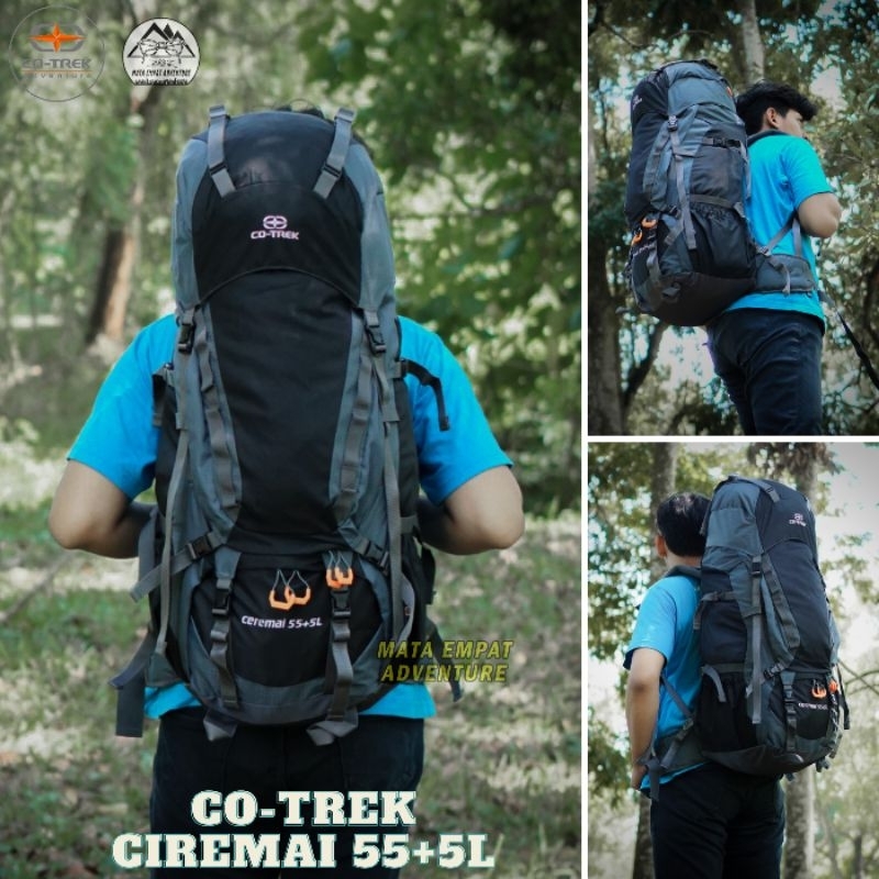 TAS RANSEL GUNUNG CARRIER CO-TREK CIREMAI 55+5L UP 60 LITER TAS PENDAKI HIKING ADVENTURE